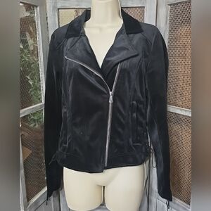 Ashley Outerwear Women's Medium Velvet Blazer Short Jacket